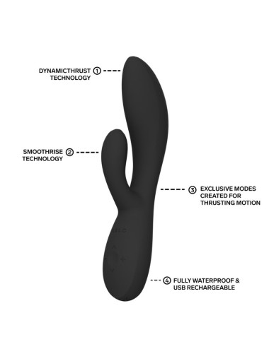 LELO - INA THRUST RABBIT THRUSTING VIBRATOR BLACK