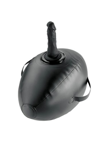 FETISH FANTASY SERIES - BODY DOCK INFLATABLE LOVE BALL WITH DILDO BLACK 41.9 CM