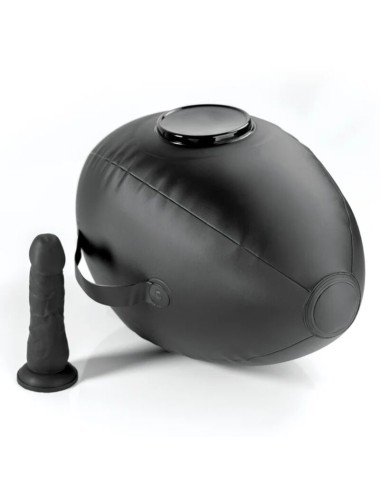 FETISH FANTASY SERIES - BODY DOCK INFLATABLE LOVE BALL WITH DILDO BLACK 41.9 CM