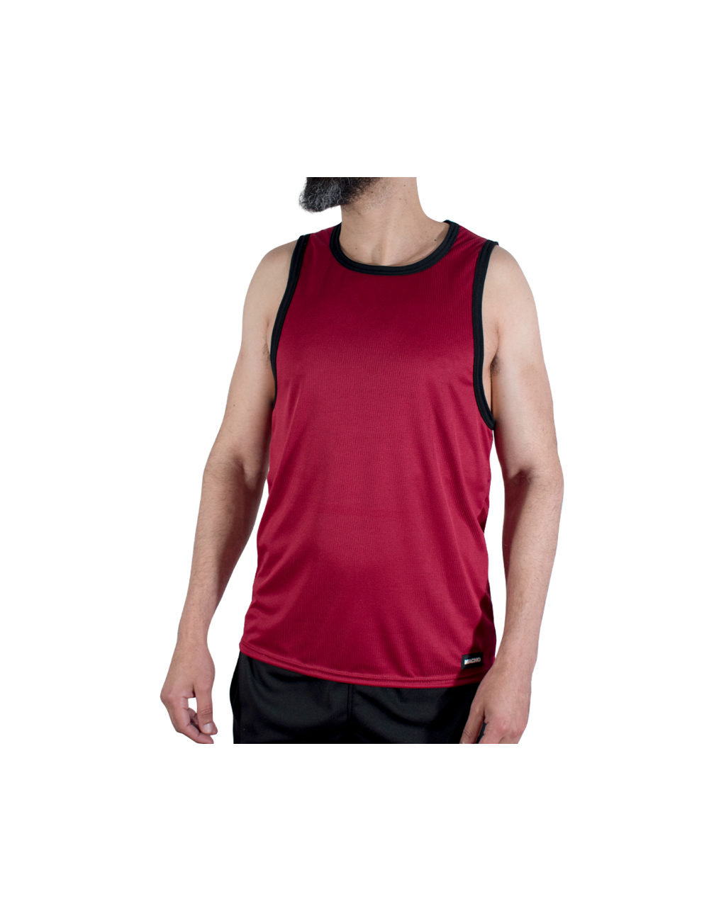 MACHO - CMV003 MAROON GYM T-SHIRT S/M