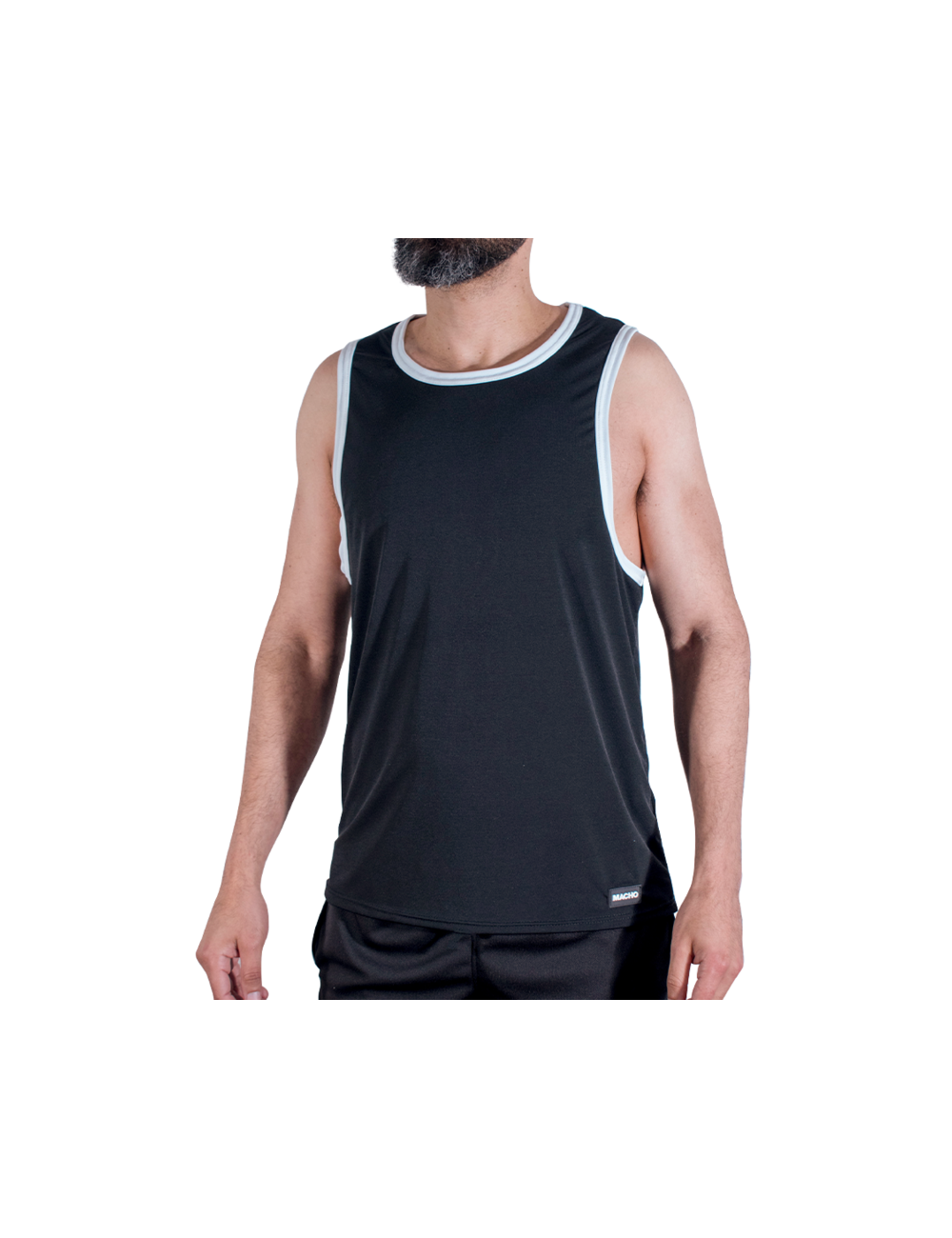 MACHO - CMV004 BLACK GYM T-SHIRT S/M