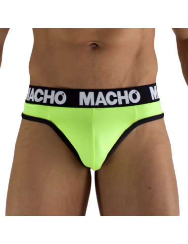 MACHO - MTG001 FLUORESCENT YELLOW THONG SIZE S