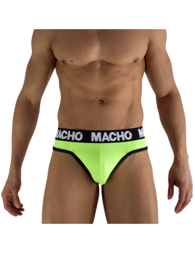 MACHO - MTG001 FLUORESCENT YELLOW THONG SIZE M