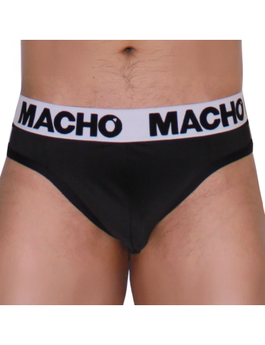 MACHO - MTG002  BLACK/BLACK THONG XL