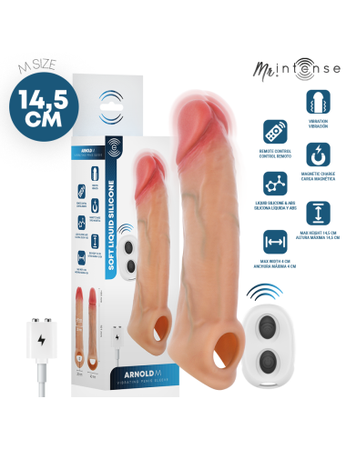 MR INTENSE - ARNOLD M ULTRA-REALISTIC VIBRATING PENIS SLEEVE 14.5 CM -Ø- 4 CM