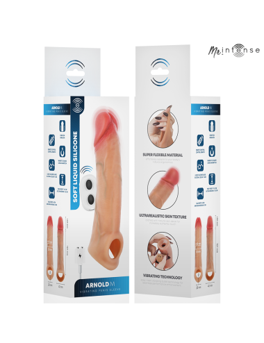 MR INTENSE - ARNOLD M ULTRA-REALISTIC VIBRATING PENIS SLEEVE 14.5 CM -Ø- 4 CM