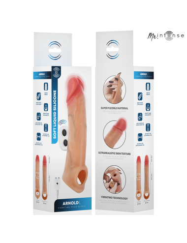 MR INTENSE - ARNOLD L ULTRA-REALISTIC VIBRATING PENIS SLEEVE REMOTE CONTROL 16 CM -Ø- 4.5 CM