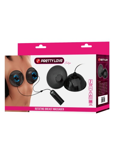 PRETTY LOVE - ROTATING NIPPLE SUCTION STIMULATOR BLACK