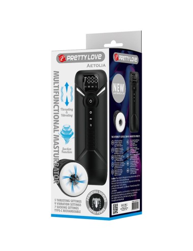 PRETTY LOVE - AETOLA MULTIFUNCTION AUTOMATIC MASTURBATOR BLACK