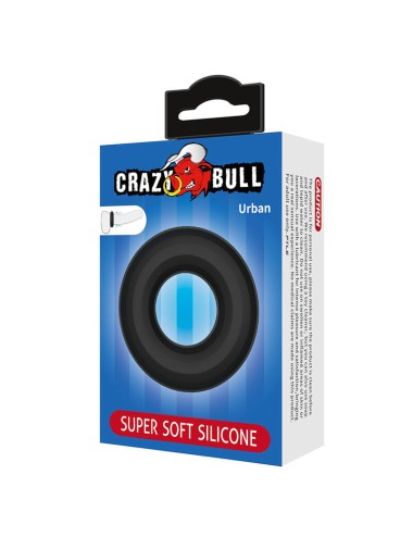 CRAZY BULL - URBAN SUPER SOFT SILICONE COCK RING BLACK