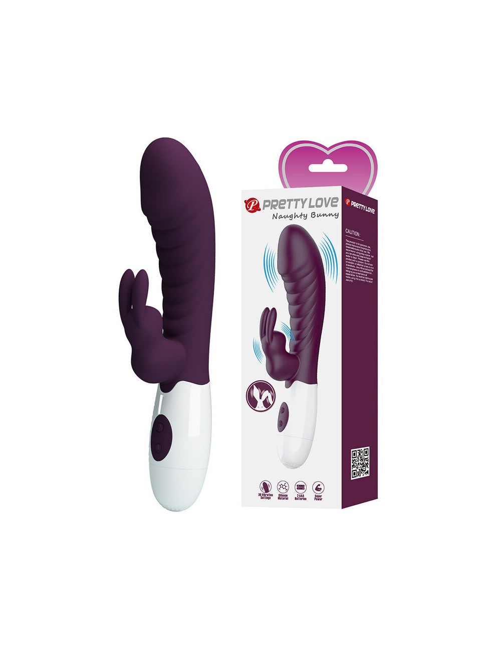 PRETTY LOVE - NAUGHTY BUNNY 30 FUNCTION RABBIT VIBRATOR PURPLE