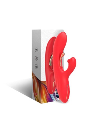 ARMONY - G-SPOT AND CLITORIS STIMULATOR VIBRATOR WITH OSCILLATING TONGUE RED