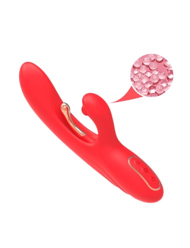 ARMONY - G-SPOT AND CLITORIS STIMULATOR VIBRATOR WITH OSCILLATING TONGUE RED
