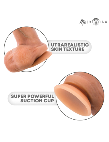 MR INTENSE - BRUCE S SILICONE DILDO WITH TESTICLES 17.8 CM -Ø- 4 CM