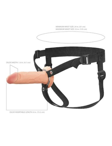 FANTASY X-TENSIONS ELITE - 15.2 CM HOLLOW SILICONE STRAP-ON