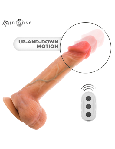 MR INTENSE - LOGAN VIBRATOR DILDO SILICONE WITH HEAT EFFECT AND REMOTE CONTROL 20 CM -Ø- 4,1 CM