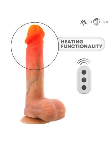 MR INTENSE - LOGAN VIBRATOR DILDO SILICONE WITH HEAT EFFECT AND REMOTE CONTROL 20 CM -Ø- 4,1 CM