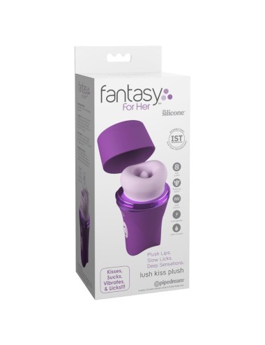 FANTASY FOR HER - LUSH KISS PLUSH PURPLE SUCTION & LICKING CLITORAL STIMULATOR