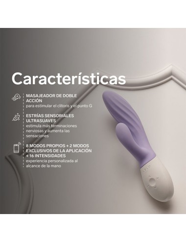 LELO - INA TWIST DOUBLE VIBRATOR RABBIT FOR G-SPOT AND CLITORIS LAVENDER
