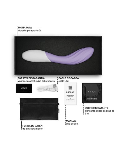 LELO - MONA TWIST RECHARGEABLE APP-CONTROLLED G-SPOT VIBRATOR LAVENDER