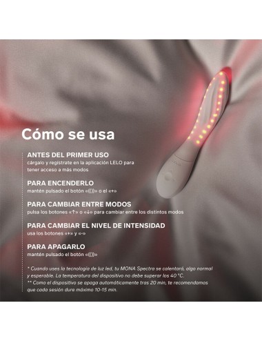LELO - MONA SPECTRA RED LIGHT INTIMATE MASSAGER RECHARGEABLE APP-CONTROLLED