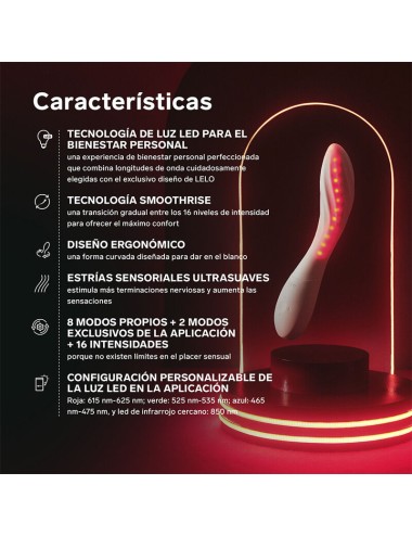 LELO - MONA SPECTRA RED LIGHT INTIMATE MASSAGER RECHARGEABLE APP-CONTROLLED