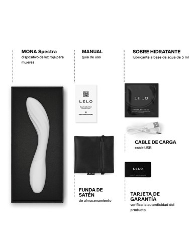 LELO - MONA SPECTRA RED LIGHT INTIMATE MASSAGER RECHARGEABLE APP-CONTROLLED