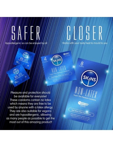SKINS - LATEX-FREE CONDOMS PACK OF 4