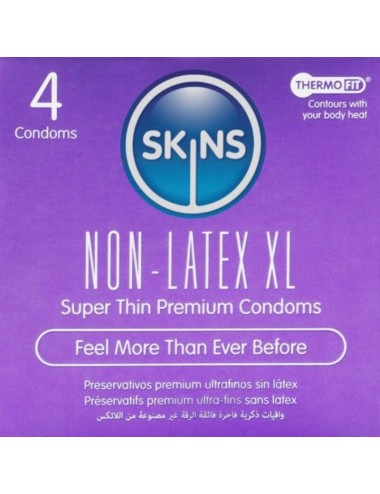 SKINS - LATEX-FREE CONDOMS XL PACK OF 4