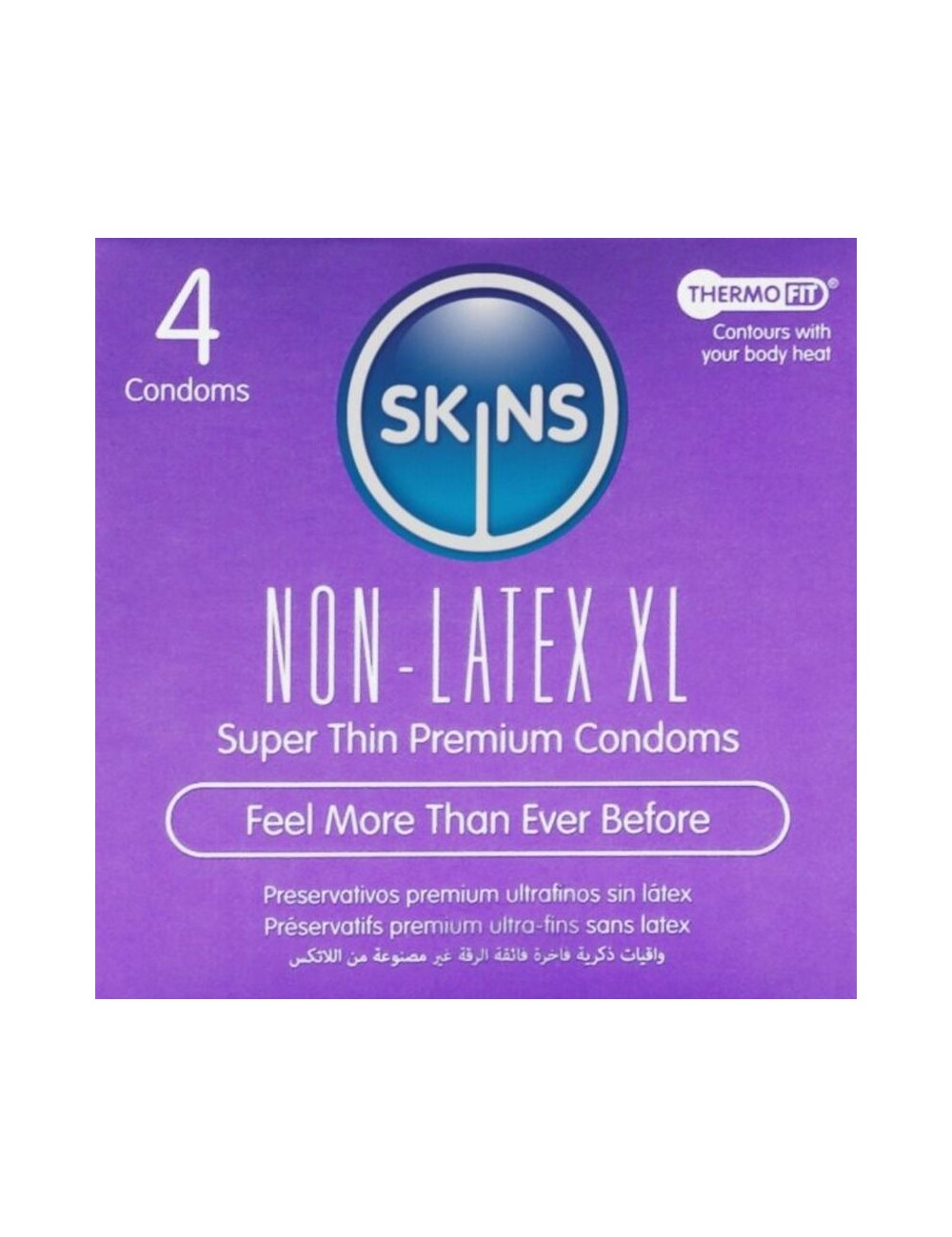 SKINS - LATEX-FREE CONDOMS XL PACK OF 4