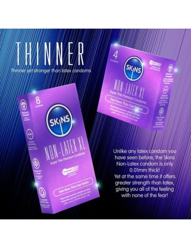 SKINS - LATEX-FREE CONDOMS XL PACK OF 4