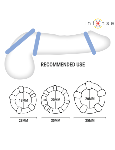 INTENSE - BOURNE SET OF 3 PENIS RING