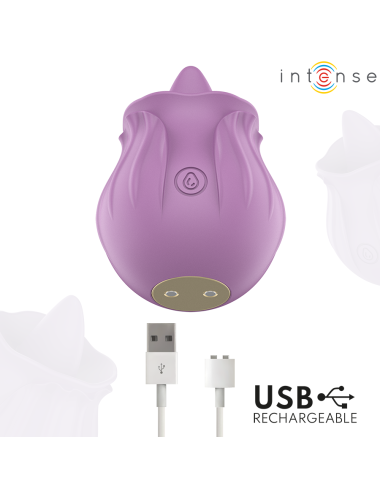 INTENSE - AZALEA FLOWER CLIT STIMULATING 10 VIBRATIONS PURPLE