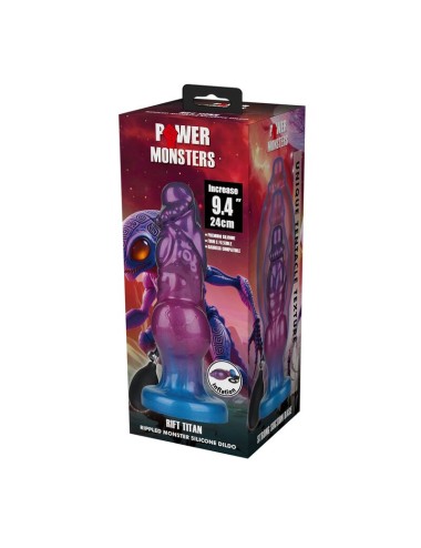 POWER MONSTERS - RIFT TITAN BICOLOR INFLATABLE FANTASY SILICONE DILDO 24 CM Ø 5 CM