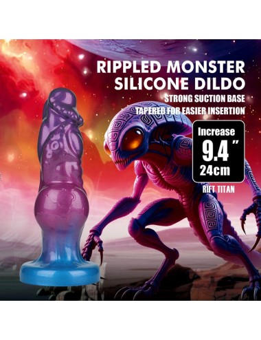 POWER MONSTERS - RIFT TITAN BICOLOR INFLATABLE FANTASY SILICONE DILDO 24 CM Ø 5 CM