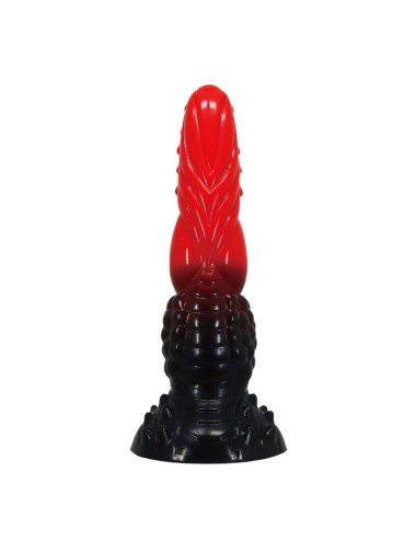 POWER MONSTERS - FIRE DRAGON FANTASY DILDO WITH SUCTION CUP 24.5 CM Ø 5.8 CM RED & BLACK