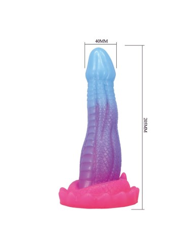 POWER MONSTERS - VOID PYTHON FANTASY DILDO WITH SUCTION CUP 20.5 CM Ø 5.2 CM BLUE, PURPLE & PINK
