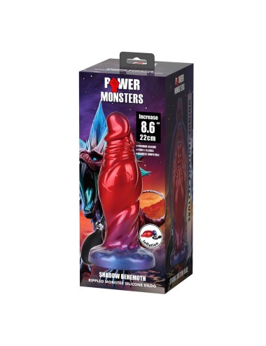 POWER MONSTERS - SHADOW BEHEMOTH BICOLOR INFLATABLE FANTASY SILICONE DILDO 22 CM Ø 5 CM