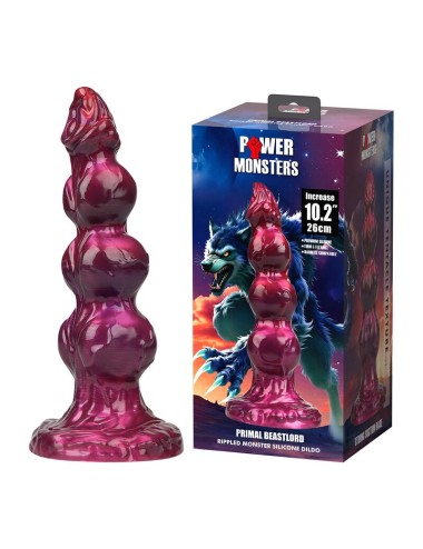 POWER MONSTERS - PRIMAL BEASTLORD PINK TRANSLUCENT FANTASY SILICONE DILDO 26 CM Ø 5 CM