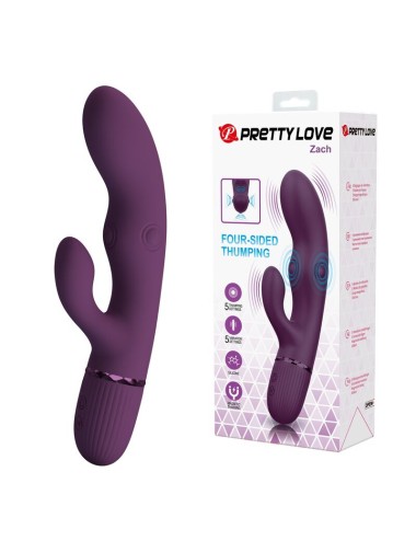 PRETTY LOVE - ZACH RECHARGEABLE THRUSTING RABBIT VIBRATOR 5+5 FUNCTIONS