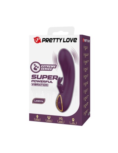 PRETTY LOVE - LANDYN RECHARGEABLE RABBIT VIBRATOR 10 FUNCTIONS PURPLE