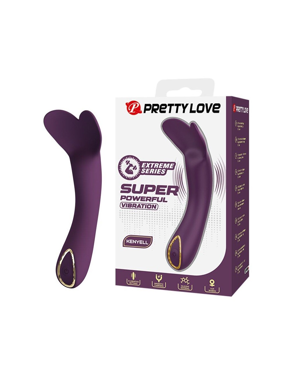 PRETTY LOVE - KENYELL RECHARGEABLE VIBRATOR 10 FUNCTIONS PURPLE
