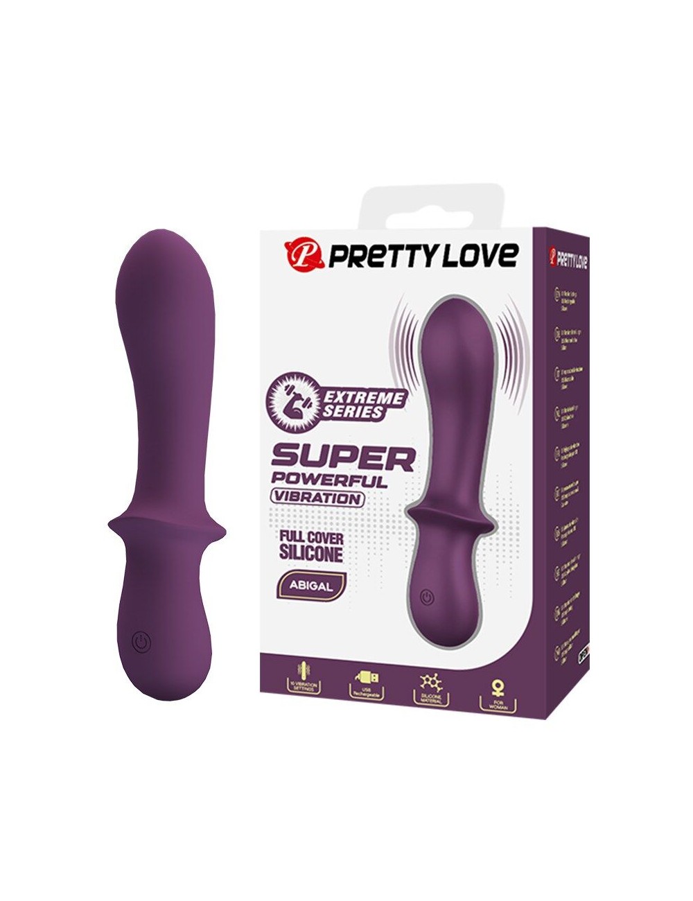 PRETTY LOVE - ABIGAIL RECHARGEABLE VIBRATOR 10 FUNCTIONS PURPLE