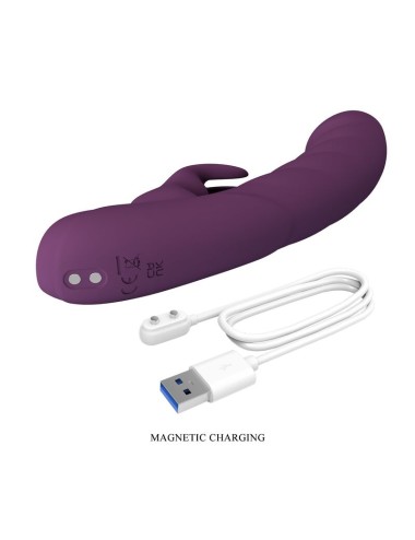 PRETTY LOVE - HARPER RECHARGEABLE RABBIT VIBRATOR 10 FUNCTIONS PURPLE