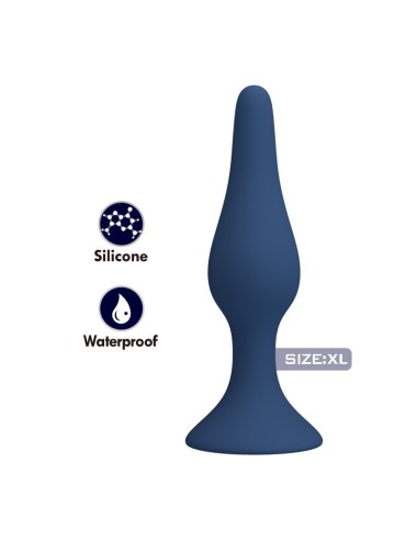 MR PLAY - TAPERED SILICONE ANAL PLUG BLUE XL