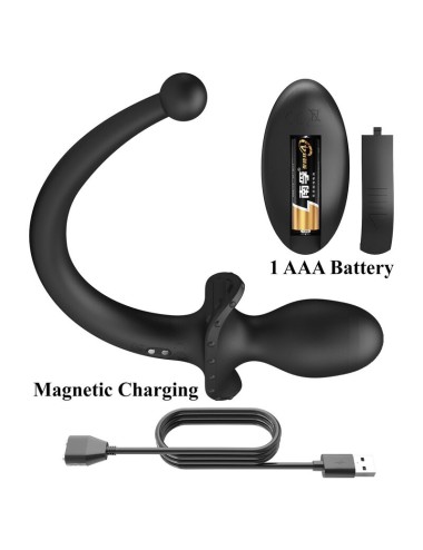 MR PLAY - WIRELESS REMOTE CONTROL ANAL AND PERINEUM VIBRATOR BLACK