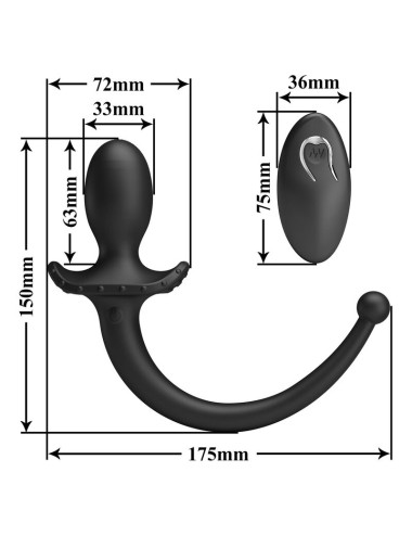MR PLAY - WIRELESS REMOTE CONTROL ANAL AND PERINEUM VIBRATOR BLACK