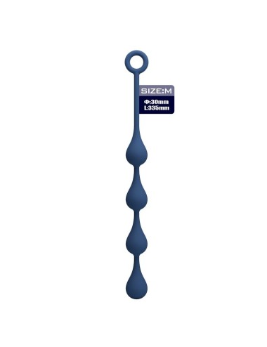 MR PLAY - BLUE SILICONE ANAL BEADS SIZE M 33 CM