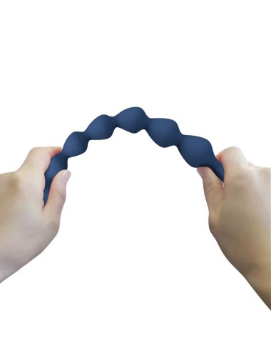 MR PLAY - BLUE SILICONE ANAL BEADS & ANAL PLUG 26.7 CM