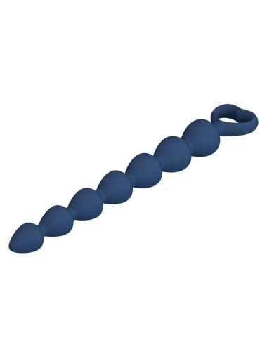 MR PLAY - BLUE SILICONE ANAL BEADS & ANAL PLUG 26.7 CM